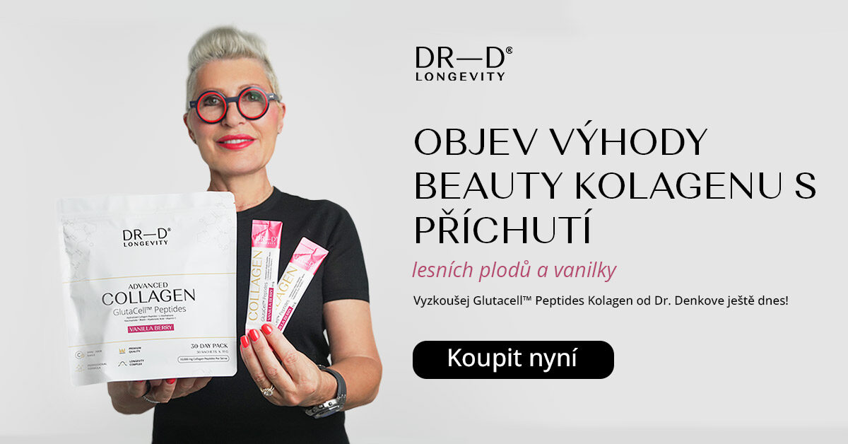 Objevte benefity beauty kolagenu s příchutí berry vanilla – vyzkoušejte Glutacell™ Peptides Kolagen od DR-D Longevity ještě dnes!