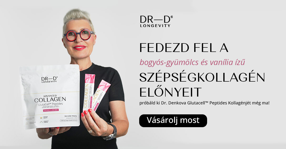 Fedezze fel a berry vanilla ízű beauty kollagén előnyeit – próbálja ki a Glutacell™ Peptides Kollagént a DR-D Longevity-től még ma!